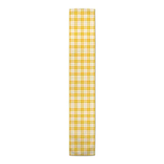Buffalo Check Plaid Indoor/Outdoor Table Runner Yellow {1}