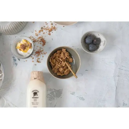 Hello Honey® 4" Reactive Glaze Stoneware Pleated Bowl Set {6}