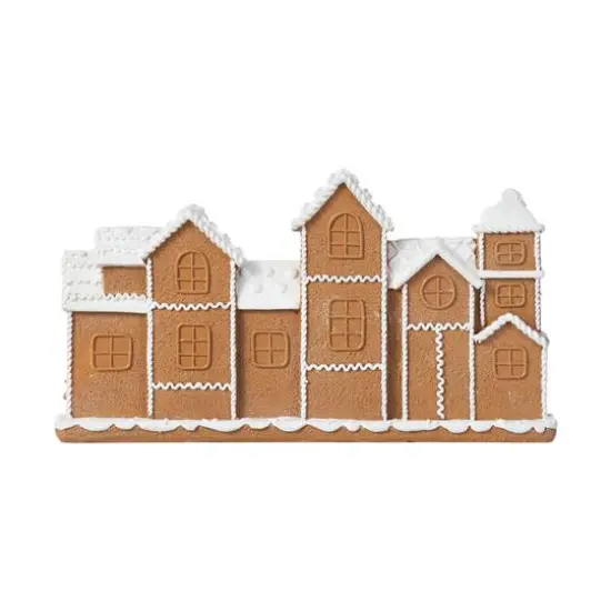 Glitzhome&reg; 12" Christmas Resin Gingerbread Townhouse Table Decor {8}