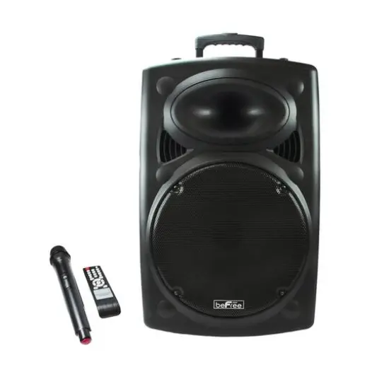 beFree Sound 15" 900 Watt Bluetooth Powered Portable PA Party Speaker {1}
