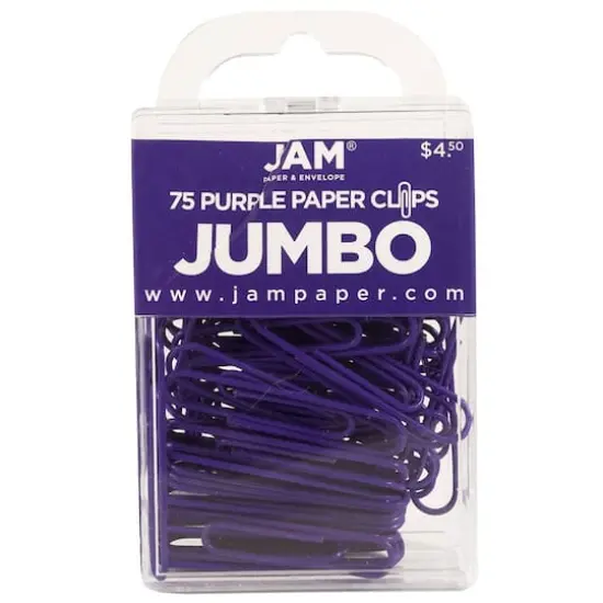 JAM Paper Office Desk Supply Clips Set Purple {3}