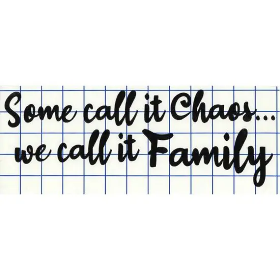 Leisure Arts&reg; Vinyl Matte Black We Call It Family Decal {1}