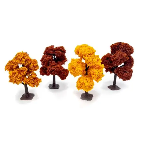 JTT Scenery Products Miniature Autumn Deciduous Trees, 4ct. {1}