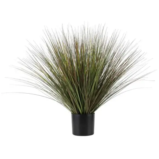 3ft. Green Onion Grass Artificial Plant with Black Pot {1}