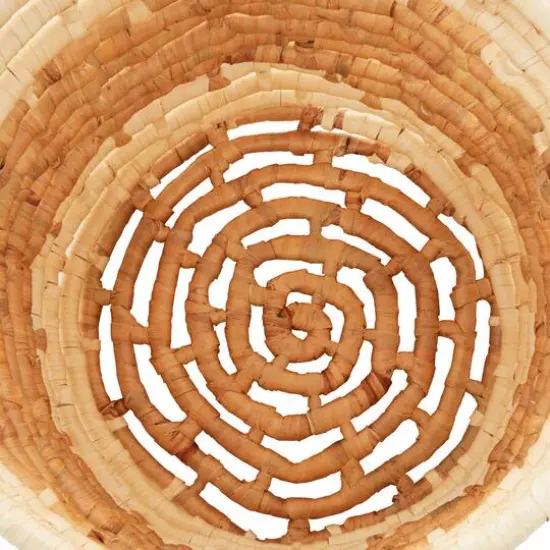 Round Beige Contemporary Sea Grass Storage Basket Set {8}