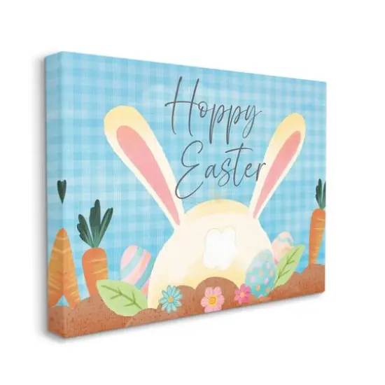 Stupell Industries Happy Easter Spring Carrot Garden Canvas Wall Art {4}
