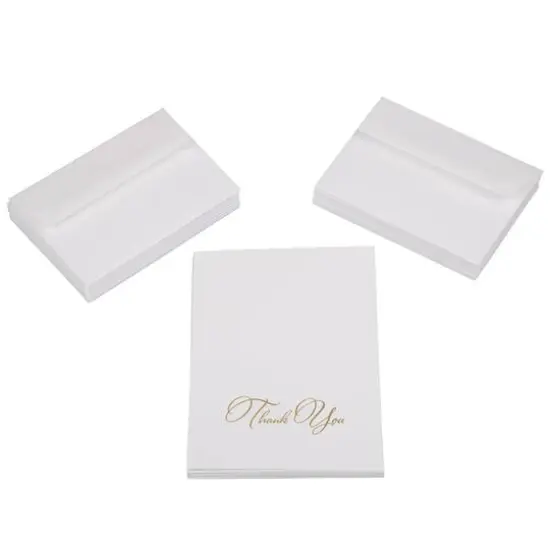 JAM Paper 5.375" x 7.75" Elegant Thank You Cards & Envelopes, 25ct. {6}