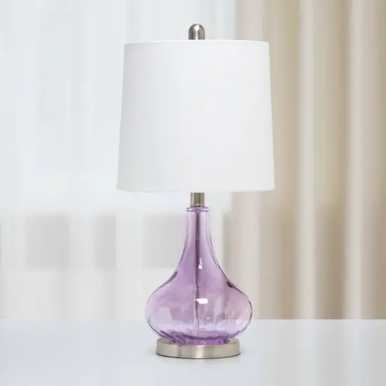 Lalia Home Classix Ceramic Droplet Table Lamp Purple {4}