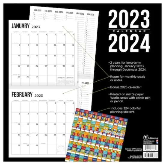 TF Publishing 2023-2024 Two Year Wall Calendar {5}