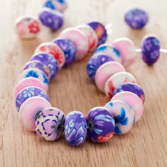 Pink Acrylic Flower Rondelle Beads, 10mm by Bead Landing&trade; {3}
