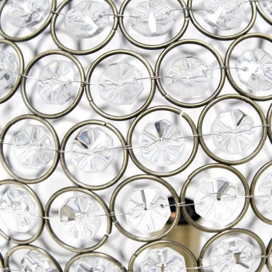 Lalia Home 10" Antique Brass Elipse Crystal Orb Table Lamp {8}