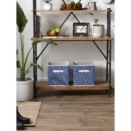 DII&reg; 11" French Blue & White Dots Storage Cube, 2ct. {9}