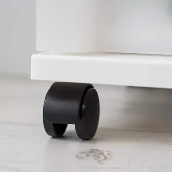 IRIS White 5-Drawer Storage Cart With Organizer Top {5}