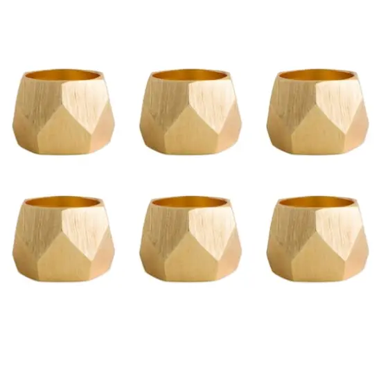 DII&reg; Gold Triangle Band Napkin Rings, 6ct. {1}