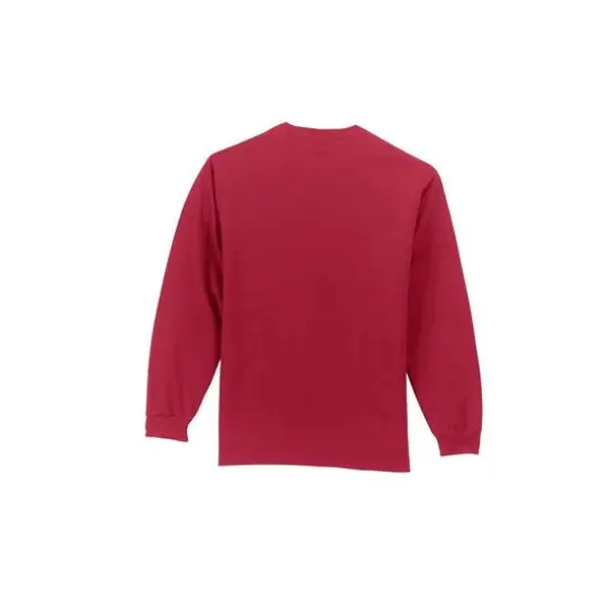 Port & Company&reg; Tall Long Sleeve Essential Pocket T-Shirt Red {5}