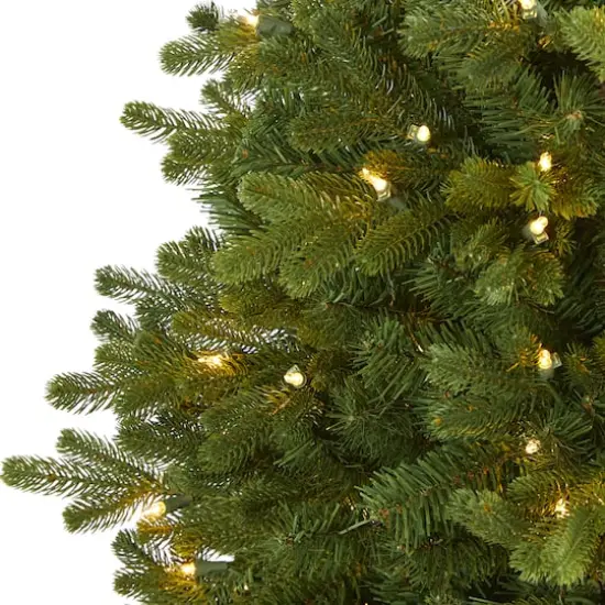 5.5ft. Pre-Lit Washington Fir Artificial Christmas Tree, Clear LED Lights {4}