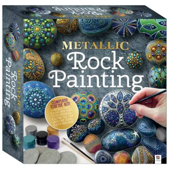 Hinkler DIY Metallic Rock Painting Box Set {1}
