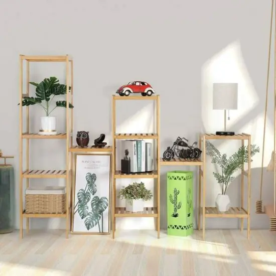 Bamboo 5-Tier Multifunctional Storage Rack {6}