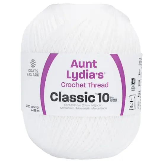 Aunt Lydia's&reg; Jumbo Crochet Cotton Thread, White {1}