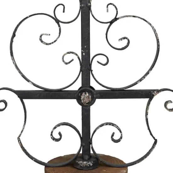 28" Black Iron French Country Crosses {4}