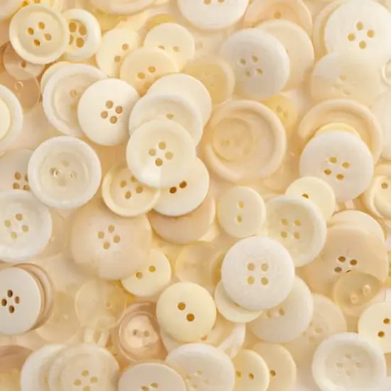 John Bead Nutton but Buttons Mixed Collection Ivory {3}