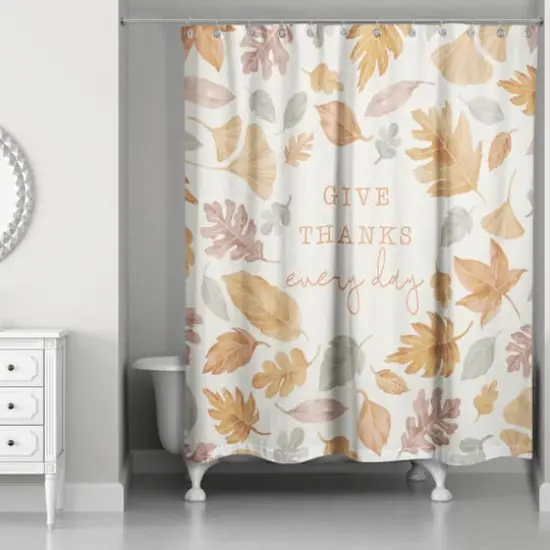 Give Thanks Every Day Shower Curtain {3}