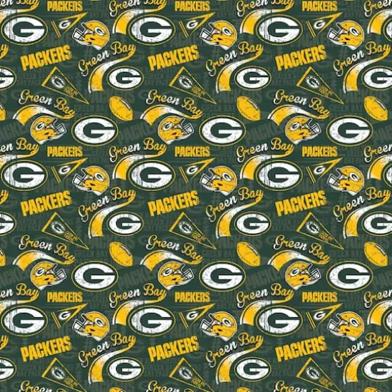 NFL Green Bay Packers Retro Cotton Fabric {1}
