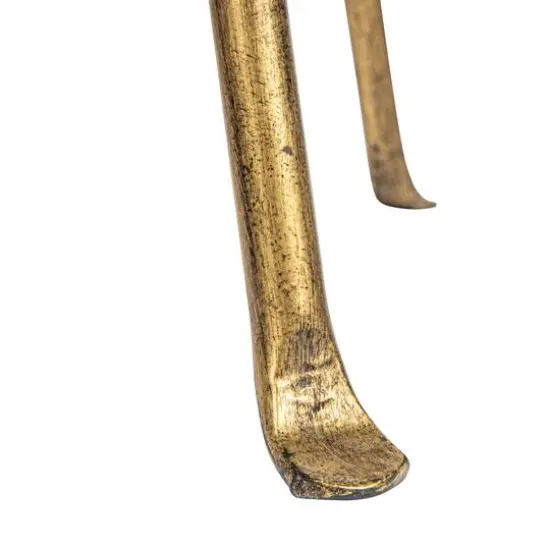 Hello Honey&reg; 28" Metal Martini Cocktail Table Antique Brass {9}