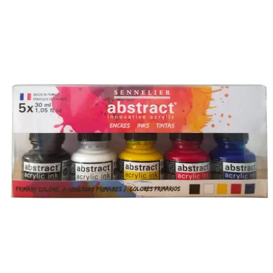 Sennelier Abstract&reg; Acrylic Ink Primary 5 Color Set, 30mL {1}