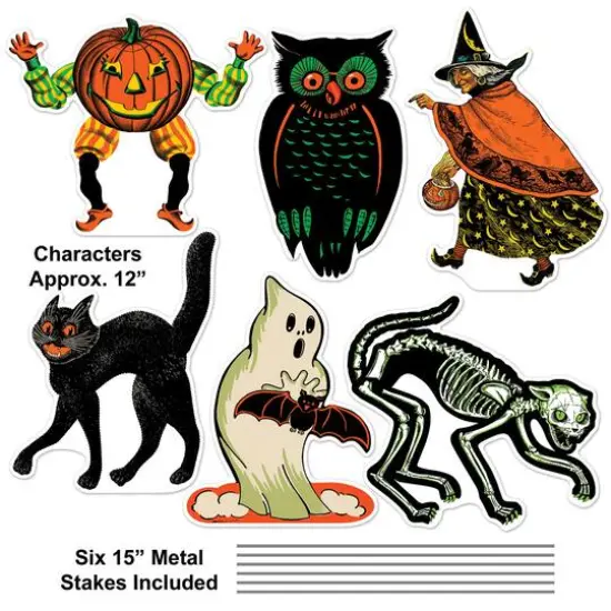 Beistle Plastic Vintage Halloween Yard Signs {7}
