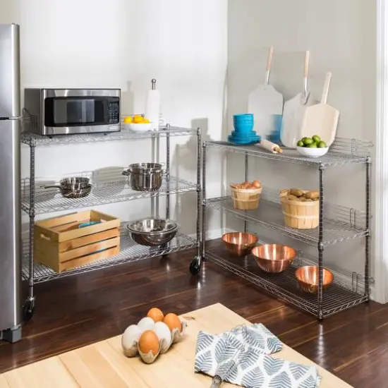 Honey Can Do Chrome 6-Tier Heavy-Duty Adjustable Shelving Unit {5}