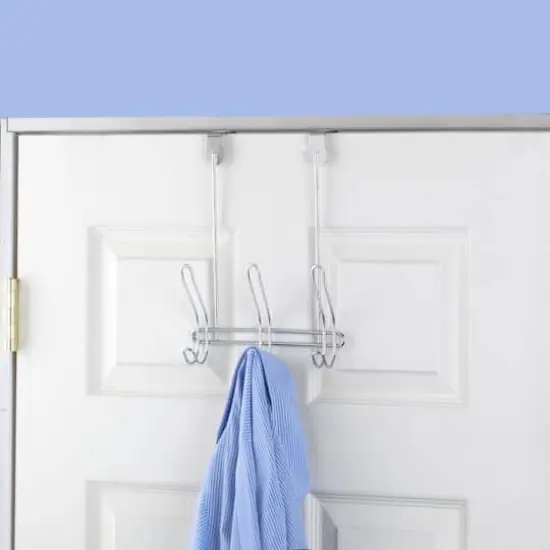 Simplify Chrome 3-Hook Compact Over the Door Hooks {3}