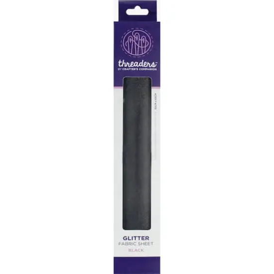 Crafter's Companion Threaders™ Glitter Fabric Sheet Black {1}