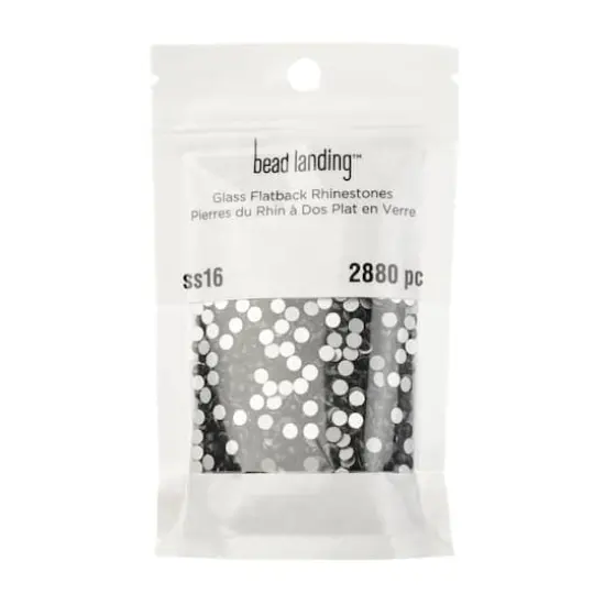 SS16 Glass Flatback Rhinestones by Bead Landing&trade; Jet {4}