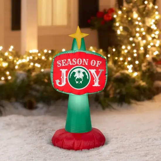 3.5ft. Airblown&reg; Inflatable Outdoor Season of Joy Sign {3}