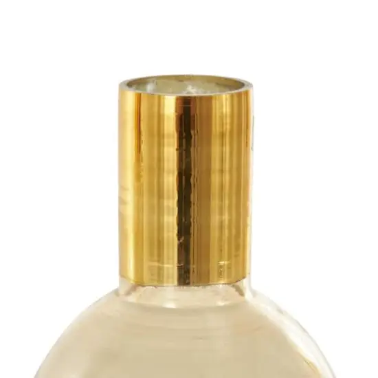 Gold Glass Geometric Tinted Decorative Vases, 3ct. {4}