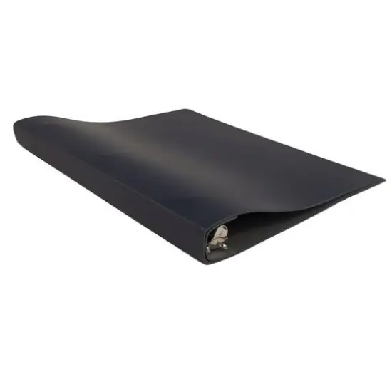 JAM Paper 0.75" Italian Leather 3-Ring Binder Navy {4}