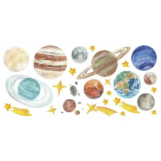 RoomMates Watercolor Planets Peel & Stick Giant Decals {1}