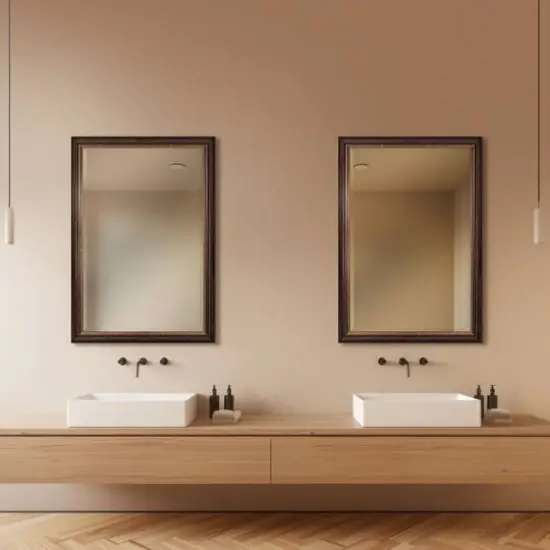 Head West&reg; Oil Rubbed Bronze Rectangular Framed Vanity Wall Mirror {10}