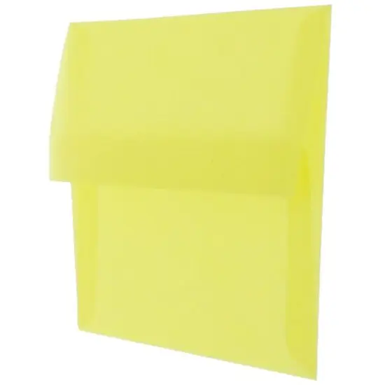 JAM Paper A6 Translucent Vellum Envelopes, 25ct. Primary Yellow {4}