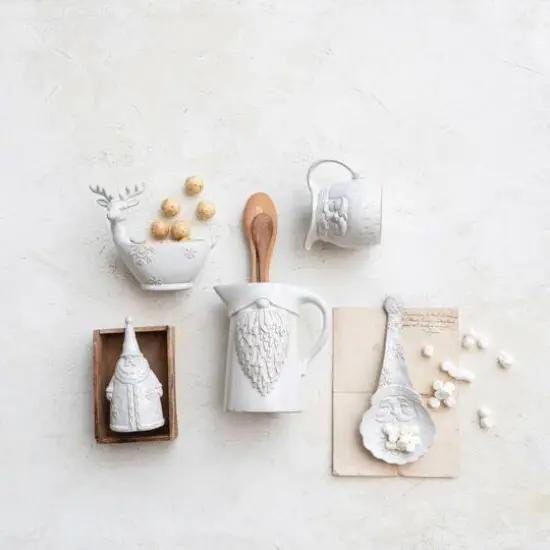 Hello Honey&reg; 9" Stoneware Santa Spoon Rest {4}