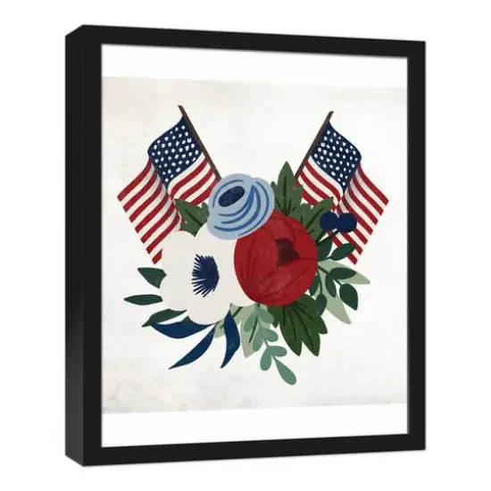 American Bouquet Black Framed Canvas {3}