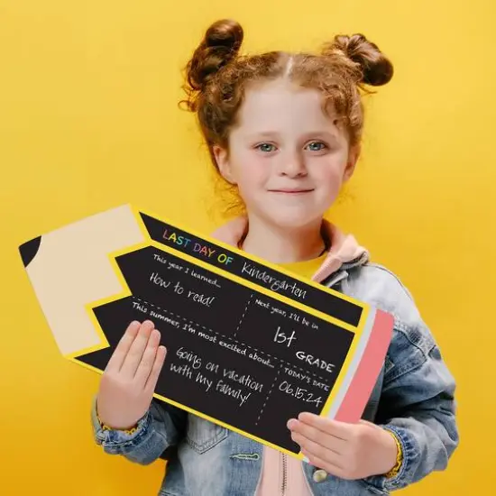 RoomMates Last or First Day of School Pencil Double-Sided Chalkboard {4}