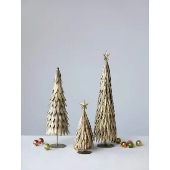Hello Honey&reg; 18" Antique Brass Metal Christmas Tree D&eacute;cor {3}