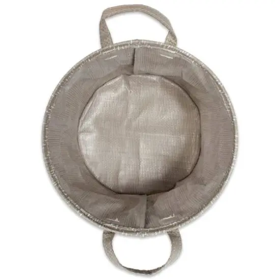 DII&reg; Medium Round Stone & Cream Tribal Chevron PE-Coated Woven Paper Laundry Bin, 2ct.  {6}