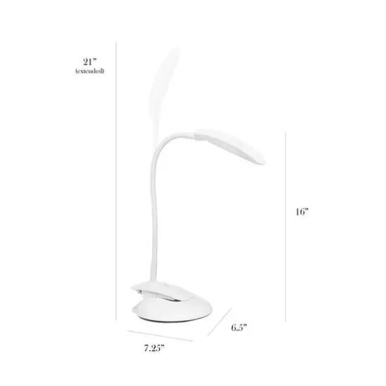 Simple Designs Flexi LED Rounded Clip Light White {4}