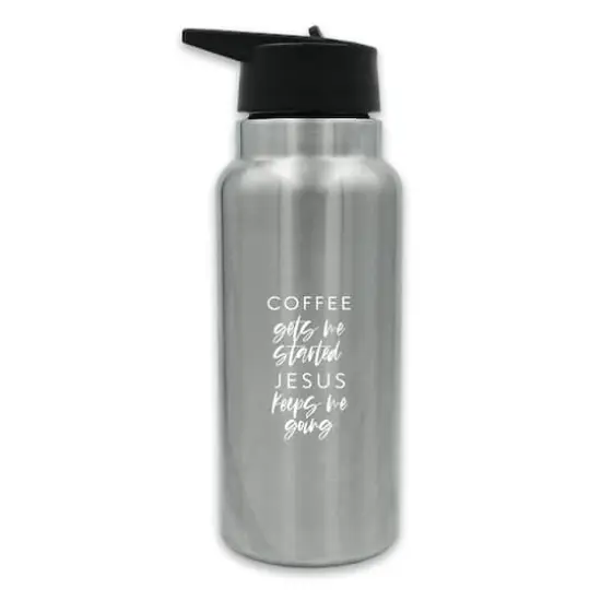 Coffee Gets Me Started Jesus Keeps Me Going 32oz. Tumbler {1}