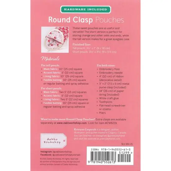 Zakka Workshop Round Clasp Pouches Kit {4}