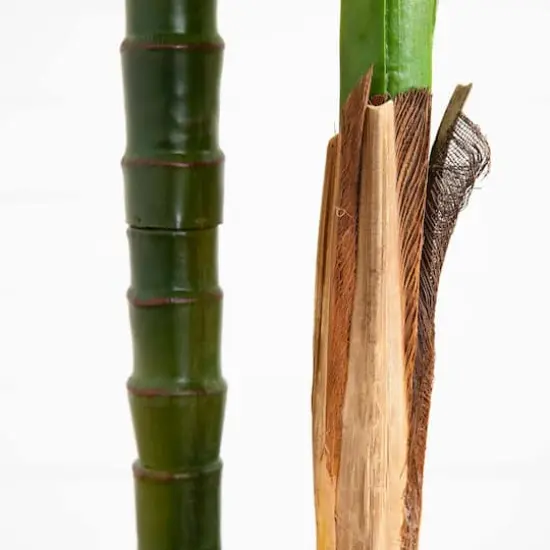 9ft. Potted Green UV Resistant Artificial Double Robellini Palm Tree {4}