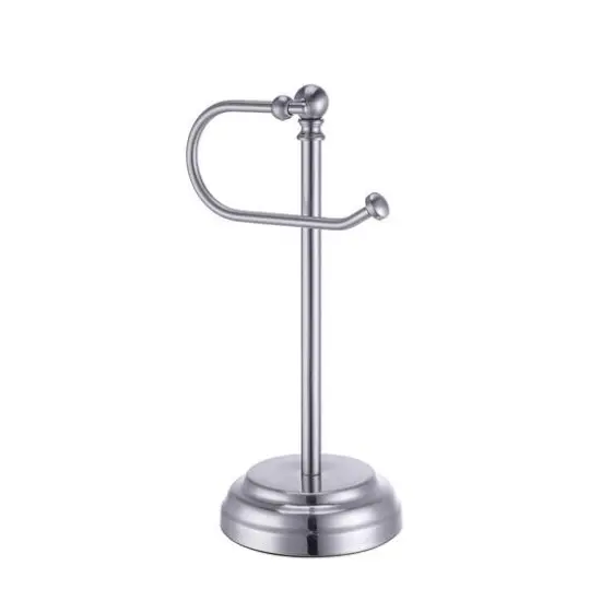 SunnyPoint 13.5" Satin Nickel Heavy Weight Decorative Metal Fingertip Towel Holder Stand {1}